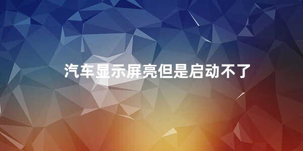 汽车显示屏亮但是启动不了