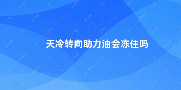 天冷转向助力油会冻住吗